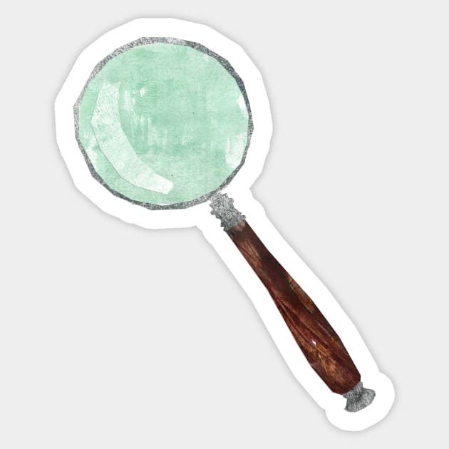 Magnifying glass Sticker by Babban Gaelg